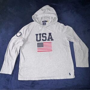 Polo by Ralph Lauren Gray 2020 team USA Olympics Men's Sweatshirt hoodie large